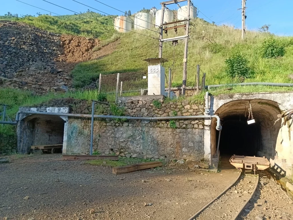 The valley of Kilembe showing the old mining infrastructure, the former mining site which is currently being revamped